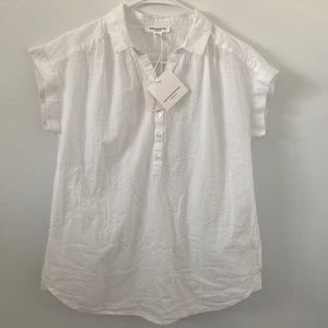 Beachlunchlounge Jacie white cotton shirt XS